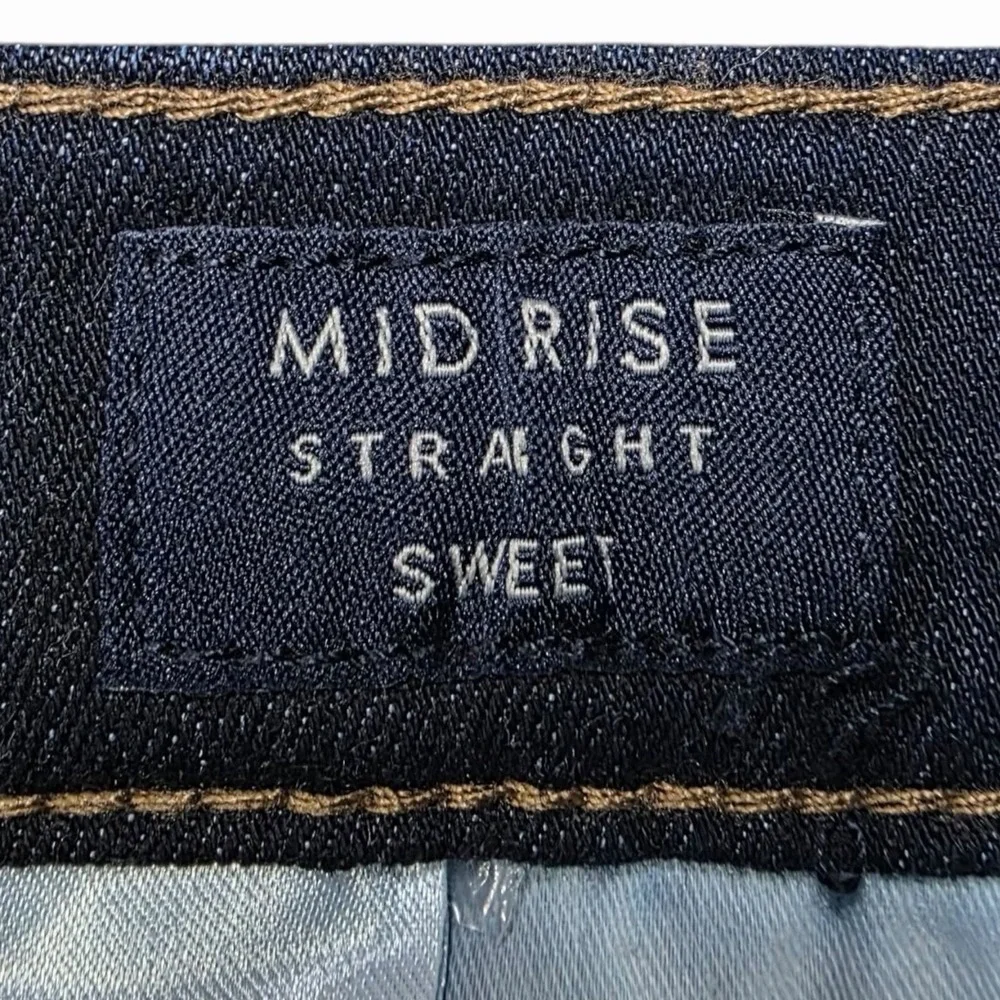 Lucky Brand Womens 8 29 Mid Rise Sweet Straight Jeans Dark Wash Denim